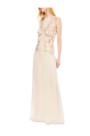 Abito lungo in mussola organzata con patch ALBERTA FERRETTI | A040501280045